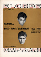 ELORDE, FLASH-SERGIO CAPRARI OFFICIAL PROGRAM (1961)
