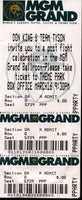 TYSON, MIKE-FRANK BRUNO II POST FIGHT CELEBRATION FULL TICKET (1996)