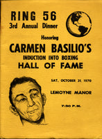 BASILIO, CARMEN HALL OF FAME PROGRAM (1970)