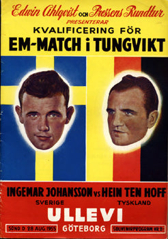 JOHANSSON, INGEMAR-HEIN TEN HOFF OFFICIAL PROGRAM (1955)
