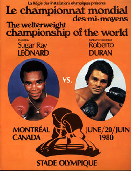 LEONARD, SUGAR RAY-ROBERTO DURAN I OFFICIAL PROGRAM (1980)