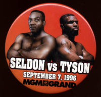 TYSON, MIKE-BRUCE SELDON SOUVENIR PIN (1996)