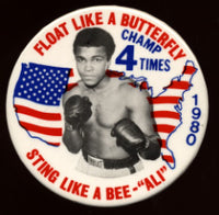 ALI, MUHAMMAD SOUVENIR PIN (1980)