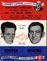 COOPER, HENRY-JOE ERSKINE OFFICIAL PROGRAM (1959)