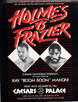 HOLMES, LARRY-MARVIS FRAZIER BROADSIDE (1983)