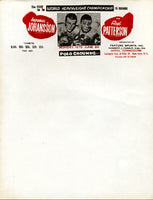 PATTERSON, FLOYD-INGEMAR JOHANSSON II LETTERHEAD (1960)