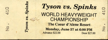 TYSON, MIKE-MICHAEL SPINKS FULL CLOSED CIRCUIT TICKET (1988)