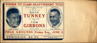 TUNNEY, GENE-TOMMY GIBBONS FIGHT ENVELOPE (1925)