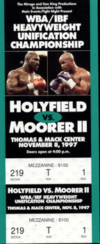 HOLYFIELD, EVANDER-MICHAEL MOORER II FULL TICKET (1997)