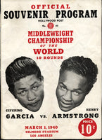 ARMSTRONG, HENRY-CEFERINO GARCIA OFFICIAL PROGRAM (1940)