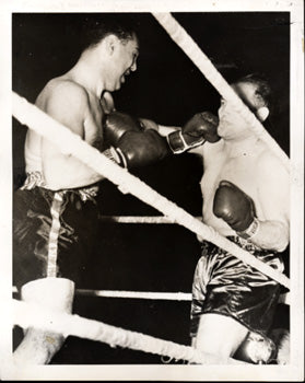 DEMPSEY, JACK-COWBOY LUTTRELL WIRE PHOTO (1940)