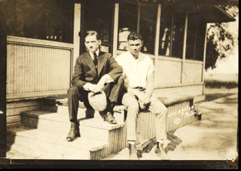 DEMPSEY, JACK ANTIQUE PHOTO (AT HIS TRAINING CAMP)