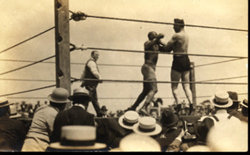 JOHNSON, JACK-JESS WILLARD REAL PHOTO POSTCARD (1915)