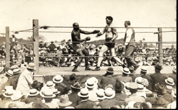 JOHNSON, JACK-JESS WILLARD REAL PHOTO POSTCARD (1915)