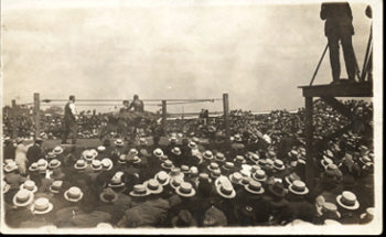 JOHNSON, JACK-JESS WILLARD REAL PHOTO POSTCARD (1915)