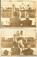FITZSIMMONS, ROBERT-JAMES J. CORBETT ANTIQUE PHOTO GROUP OF 9 (1897)
