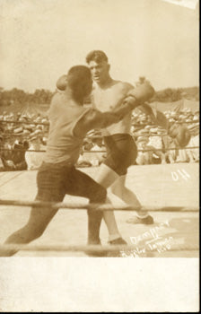 DEMPSEY, JACK-KID JAMAICA REAL PHOTO POSTCARD