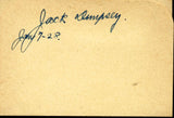 DEMPSEY, JACK INK SIGNED ALBUM PAGE (1928-PSA/DNA)