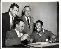 ROBINSON,SUGAR RAY-GENE FULLMER I ORIGINAL WIRE PHOTO (1957)