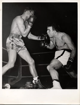 ROBINSON, SUGAR RAY-ROBERT VILLEMAIN ORIGINAL WIRE PHOTO (1950)