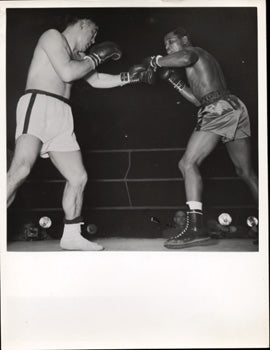 ROBINSON, SUGAR RAY-ROBERT VILLEMAIN ORIGINAL WIRE PHOTO (1950)