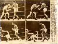 ROBINSON, SUGAR RAY ROBINSON-CARL "BOBO" OLSON ORIGINAL WIRE PHOTO (1955)