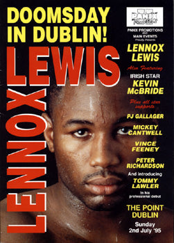 LEWIS, LENNOX-JUSTIN FORTUNE OFFICIAL PROGRAM (1995)