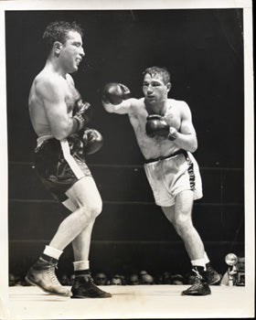 LAMOTTA, JAKE-TIBERIO MITRI WIRE PHOTO (1950)