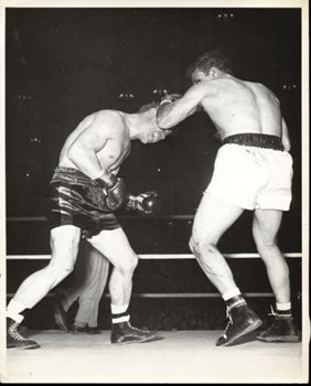 LAMOTTA, JAKE-LAURENT DAUTHUILLE WIRE PHOTO (1949)