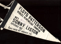 LISTON, SONNY-FLOYD PATTERSON I SOUVENIR PENNANT (1962)