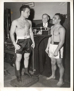 LAMOTTA, JAKE-ROBERT VILLEMAIN II WIRE PHOTO (1949)