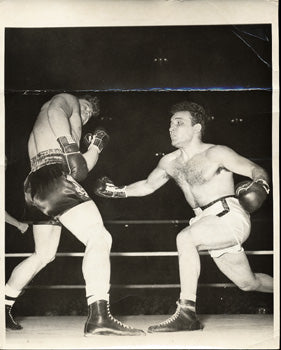 LAMOTTA, JAKE-LAURENT DAUTHUILLE II ORIGINAL WIRE PHOTO (1950)