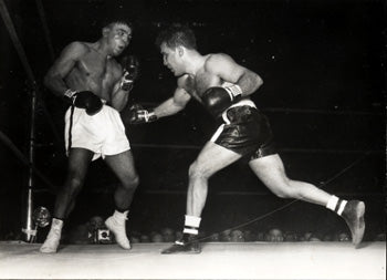 LAMOTTA, JAKE-ROBERT VILLEMAIN WIRE PHOTO (1949)