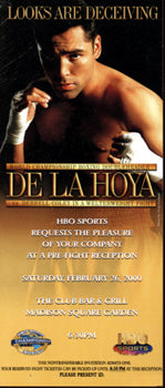 DE LA HOYA, OSCAR-DERREL COLEY PRE FIGHT PARTY TICKET (2000)