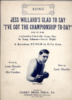 WILLARD, JESS SHEET MUSIC (AS CHAMPION)