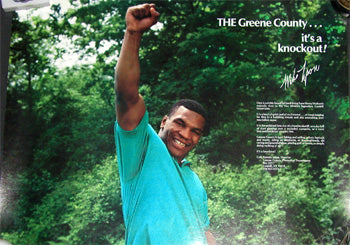 TYSON, MIKE ADVERTISING POSTER (GREENE COUNTY-MID 1980'S)