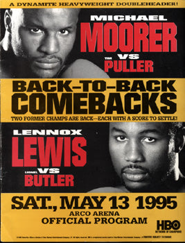 LEWIS, LENNOX-LIONEL BUTLER OFFICIAL PROGRAM (1995)