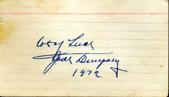 DEMPSEY, JACK INK SIGNED INDEX CARD