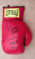 HOLYFIELD, EVANDER & GEORGE FOREMAN SIGNED GLOVE