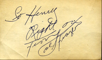 FRAZIER, JOE INK SIGNED INDEX CARD