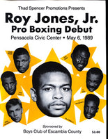 JONES, JR., ROY-RICKY RANDALL OFFICIAL PROGRAM (1989-JONES, JR. PRO DEBUT)