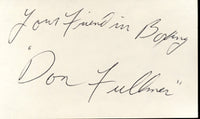 FULLMER, DON INK SIGNED INDEX CARD