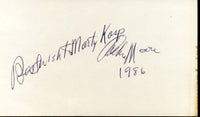 MOORE, ARCHIE INK SIGNED INDEX CARD