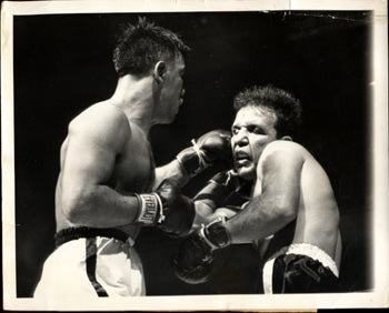 LAMOTTA, JAKE-ROBERT VILLEMAIN I WIRE PHOTO (1949)