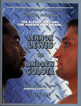 LEWIS, LENNOX-ANDREW GOLOTA OFFICIAL PROGRAM (1997)