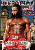 LEWIS, LENNOX-FRANCOIS BOTHA OFFICIAL PROGRAM (2000)