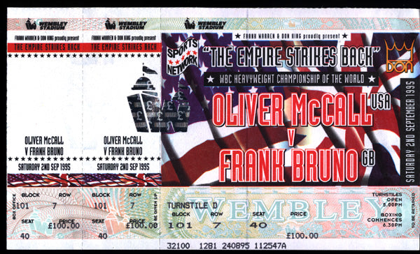 BRUNO, FRANK-OLIVER MCCALL FULL TICKET (1995)