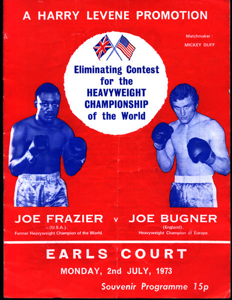 FRAZIER, JOE-JOE BUGNER OFFICIAL PROGRAM (1973)