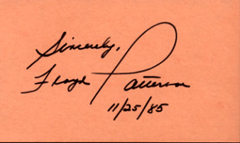 PATTERSON, FLOYD SIGNATURE