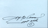 LEONARD, SUGAR RAY SIGNED INDEX CARD